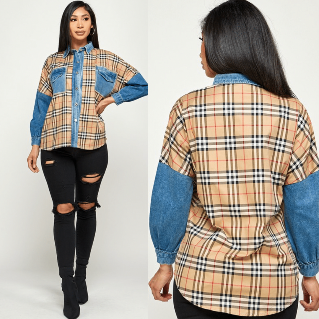 URBAN LUXE || PLAID TOP