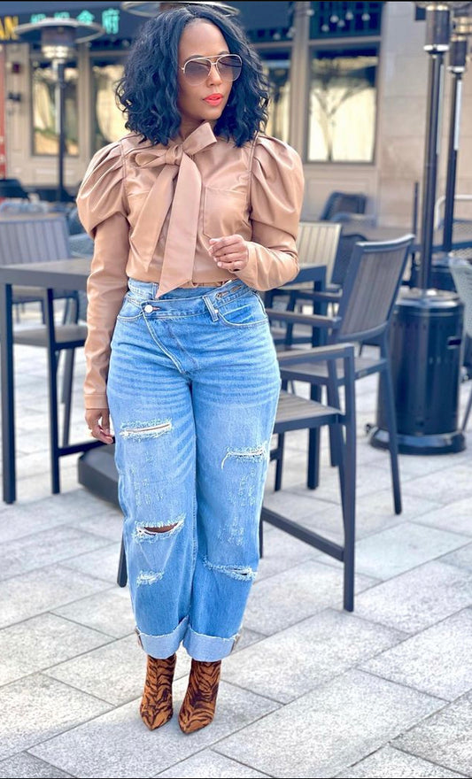 MACCHIATO || BUTTON BLOUSE